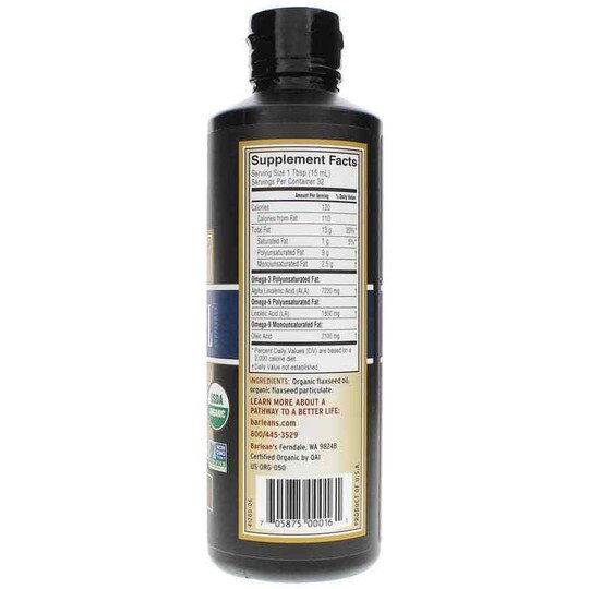 Flax Oil with Preserved Lignans, BOO